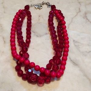 Express Triple layer of beads necklace.